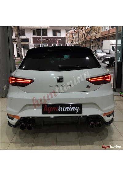 Seat Leon Aero Tampon Flap Seti Sağ + Sol Parlak Siyah