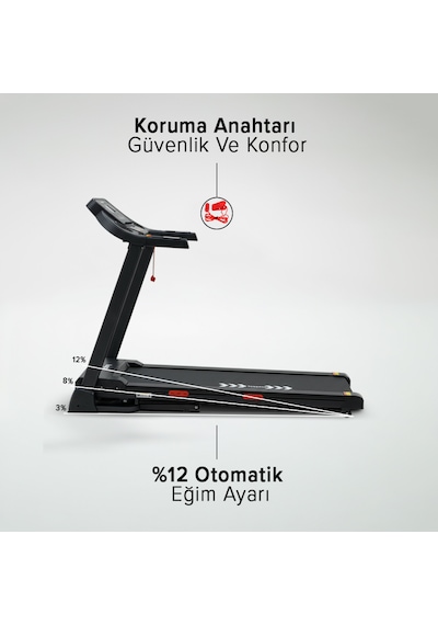 Proforce Zeta Otomatik Eğim Koşu Bandı Led Ekran Kolay Kurulum
