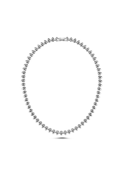 Dopper Rhodium Kolye Beyaz