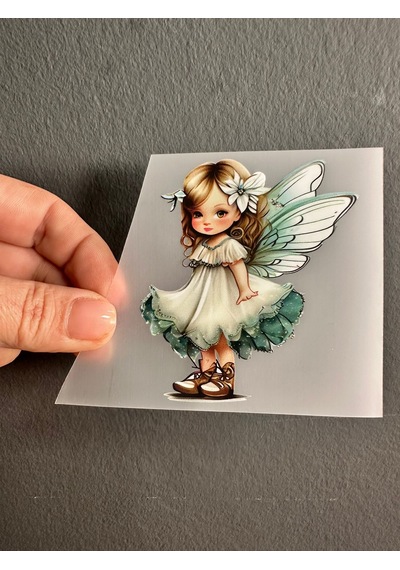 Ütü İle Yapışan Melek Kız Transfer Baskı Arma 8x6 Cm