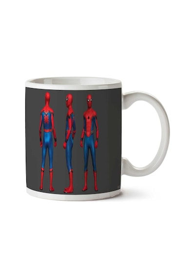 Spiderway Örümcek Adam Kostüm İki Tarafı Baskılı Kupa Bardak Çok Renkli