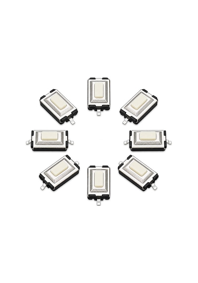 20 Adet 3x6x2.5 Mm Smd Tact Switch 2 Pin Anlık Basmalı Mikro Buton - Beyaz
