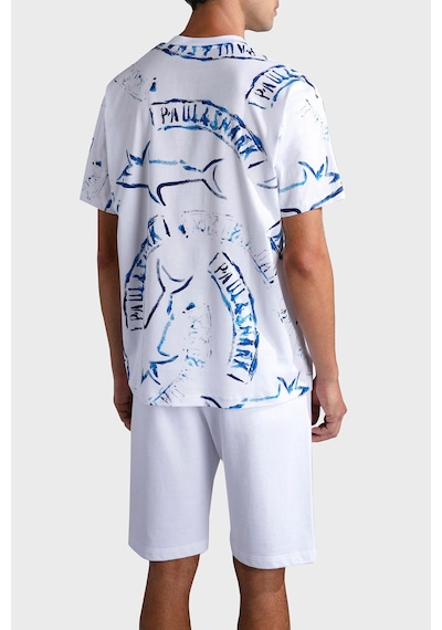 Paul & Shark Erkek T Shirt 24411103 010 Beyaz Beyaz