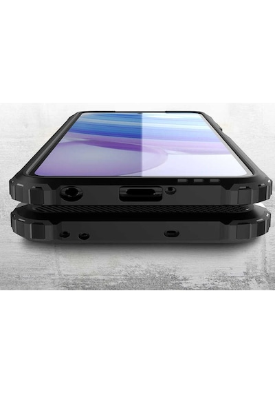 Noktaks - Poco X3 - Poco X3 Nfc - Poco X3 Pro Uyumlu - Kılıf Çift Katman Zırh Tank Crash Military Kapak - Gold Gold