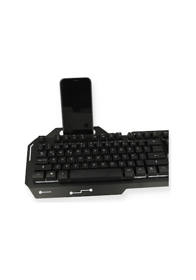 V1 Rgb Işıklı Metal Yüzey Türkçe Q Kablolu Gaming Klavye