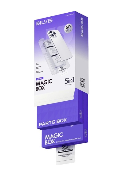 Apple Uyumlu  iPhone 17 Pro Max/18 Pro Max Bilvis 5in1 3d Magic Cam Ekran Koruyucu - Siyah
