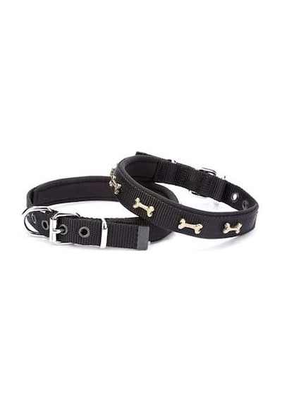 Doggie Comfort Dokuma Kemikli Köpek Boyun Tasması Small Siyah 2x3 Siyah