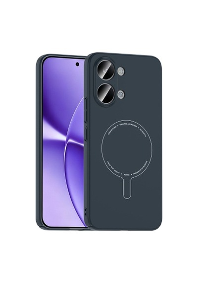 Xiaomi Poco X8 Pro Max Kılıf M-safe Şarj Özellikli Kamera Korumalı Zore Elio Sert Pc Kapak Xiaomi Poco X8 Pro Max Zore - Lacivert