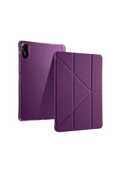 Xiaomi Redmi Pad 2 Kalemlikli Mars Tablet Kılıfı - Mürdüm Arka Kapak