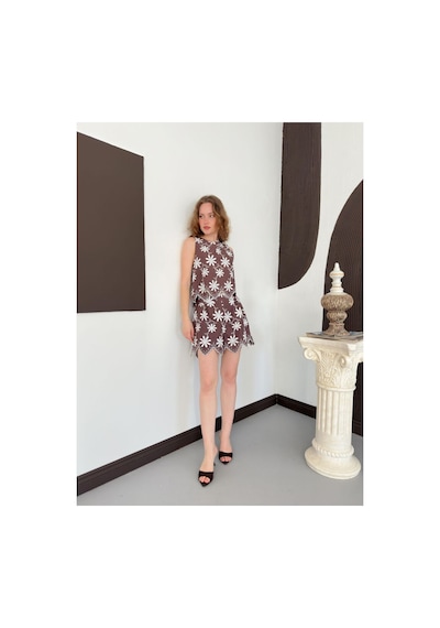 Verymoda Nakışlı Gömlek D2858 Kahve