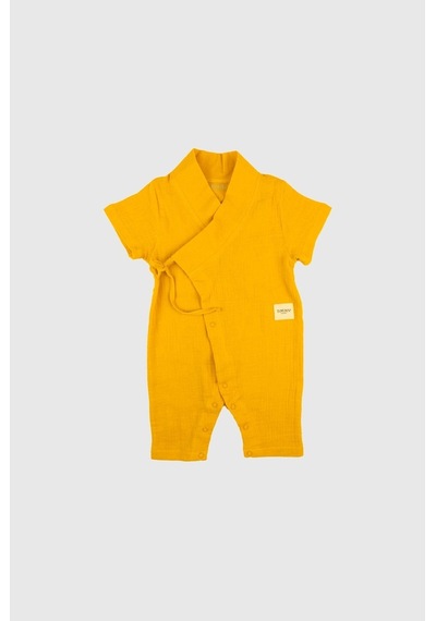 Totzee Uzun Kimono Tulum Sonbahar Sarısı Sarı