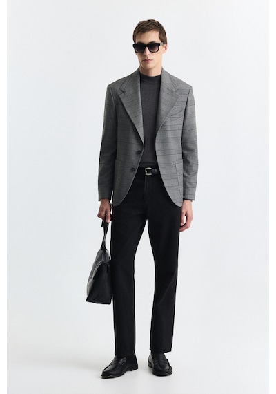 Antioch Ekose Relax Fit Blazer Ceket Gri