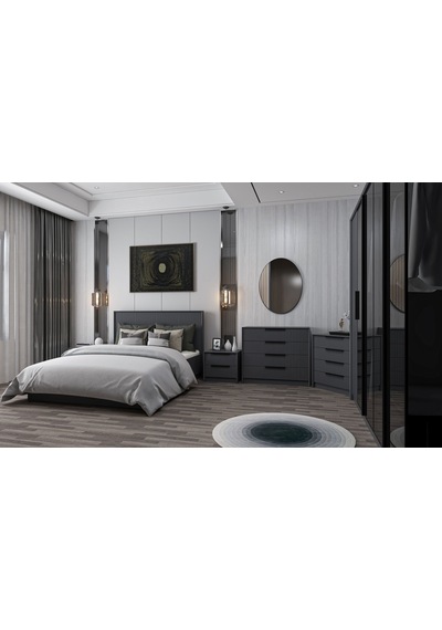 Kale Luxe Yatak Odası Takımı - Antrasit Set 2