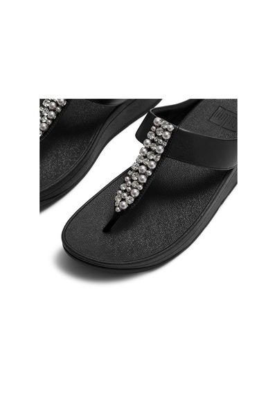001 Black Terlik Kadın Diğer A2n-001 Fitflop Fıno Pearls-and-crystal Toe-post siyah