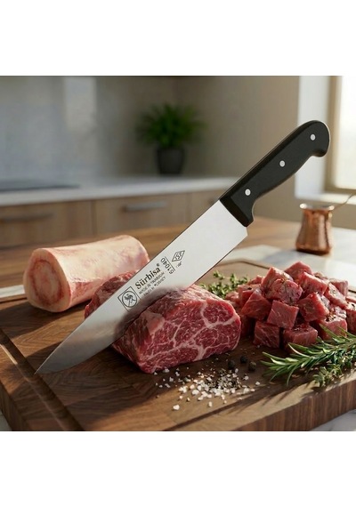 Sürmene Kasap Bıçağı Pimli Sap 28 Cm Kelle Kuşbaşı Kesim Kemik Sıyırma Doğrama Bıçağı Sürbisa 61040