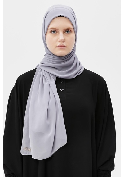 Altobeh Düz Şifon Şal Gri