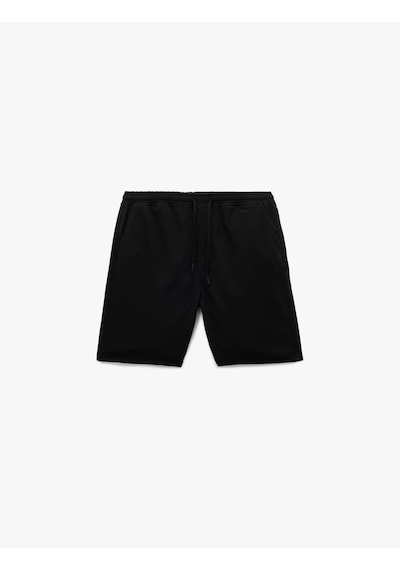 Koton Viskon Karışımlı Cep Detaylı Bermuda Slim Fit Beli Bağcıklı Şort Siyah 5sam40017hw Siyah Koton Viskon Karışımlı Cep Detaylı Bermuda Slim Fit Beli Bağcıklı Şort Siyah 5sam40017hw Siyah