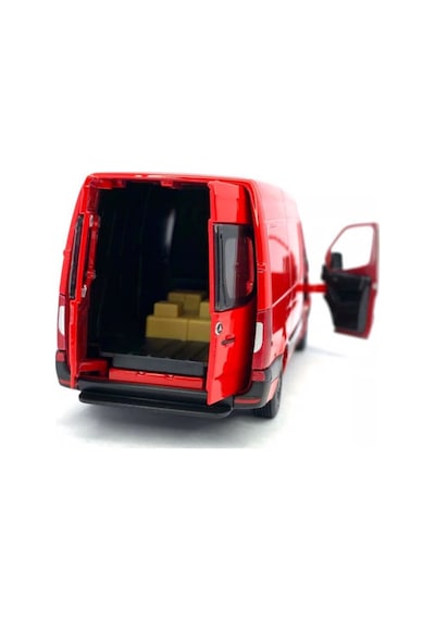 Kinsmart Mercedes-benz Sprinter 1:48 Ölçek Metal Çek Bırak Oyuncak Minibüs - Kırmızı Model Araba