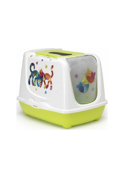 Trendy Kapalı Kedi Tuvaleti 50 Cm Yeşil