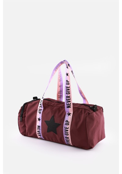 İcone Bag Çocuk Yıldız Logolu Spor Çanta, Çocuk Spor Çanta, Fermuarlı Detaylı Çocuk Spor Çanta Mürdüm