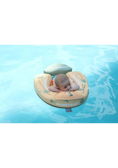 Mambobaby Yüzme Simidi - Pumpkin, Emniyetli, Gölgelikli Ve Ayak Destekli