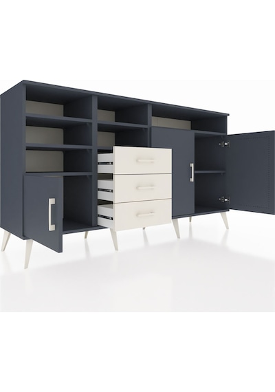 Hyperion Konsol 7 Raflı 3 Çekmeceli 3 Kapaklı 176x44x99 Antrasit- Antrasit-antrasit/aytaşı Hyperion Konsol 7 Raflı 3 Çekmeceli 3 Kapaklı 176x44x99 Antrasit- Antrasit-antrasit/aytaşı