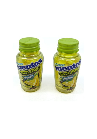 Mentos Sours Şekersiz Tatlandırıcılı C Vitaminli Limon Aromalı Tablet Şekerleme 49gr X 2 Adet 60750734