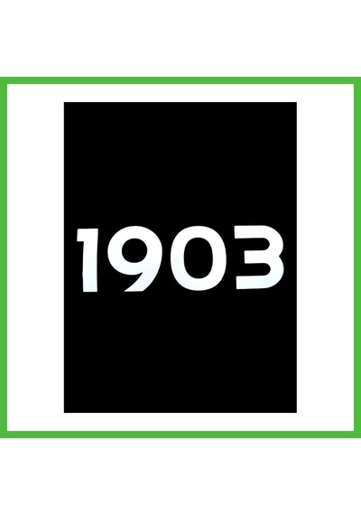 Vaveni 1903 Yazılı Oto Sticker Beyaz 20x7cm Arz