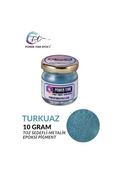 Sedefli Metalik Toz Pigment Boya / Turkuaz / Epoksi Için