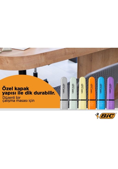 Bıc Marking Flat Fosforlu Kalem Pastel Ve Neon Renkler 16'lı Set Çok Renkli