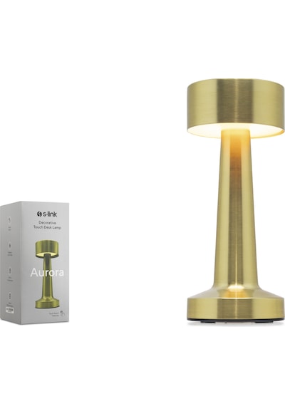 S-lınk Slm9066 Aurora Dokunmatik Dekoratif Masa Lambası 1800 Mah 60 Lümen Gold Diğer