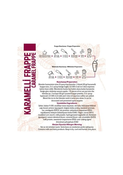 Oze Karamelli Frappe Tozu 250 G