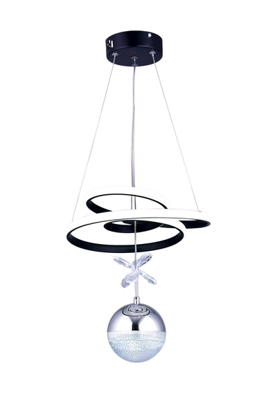 Parla Tek Top Led Sarkıt Avize,siyah3 Renk Yanabilen Led Avize, Modern Salon Oda Led Avize Siyah