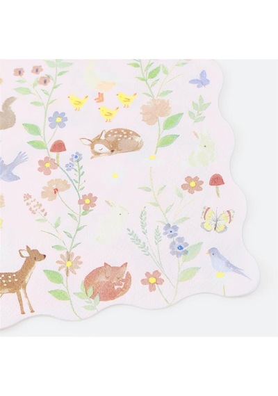 Meri Meri - Little Animals Large Napkins - Minik Hayvanlar Peçeteler - L - 16 Adet