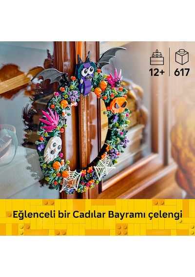 LEGO® Cadılar Bayramı Çelengi 40825 – 12 Yaş ve Üzeri Çocuklar için Renkli ve Dekoratif Ev Modeli Oyuncak Yapım Seti (328 Parça)