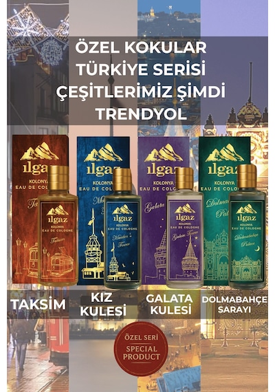 Galata Tower Kolonyası Eau De Cologne Cam Şişe 250 Ml Türkiye Serisi Sakura Ağacı Kokusu