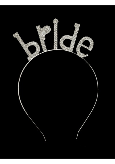Bride Metal Kristal Taşlı Taç Bekarlığa Veda Nedime Tacı Çok Renkli