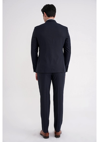 Efor Slim Fit Çift Yırtmaç Sivri Yaka Esnek Lacivert Klasik Takım Elbise Tk 939 Lacivert