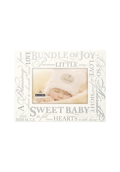 International Schild Gümüş Designs 4 X 6 Baby, Beyaz, 10,2 X 15,2 Cm