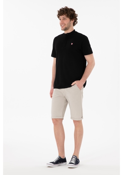 U.S. Polo Assn. Erkek Regular Fit Hakim Yaka Siyah Basic Tişört 50305914-VR046 U.S. Polo Assn. Erkek Regular Fit Hakim Yaka Siyah Basic Tişört 50305914-VR046