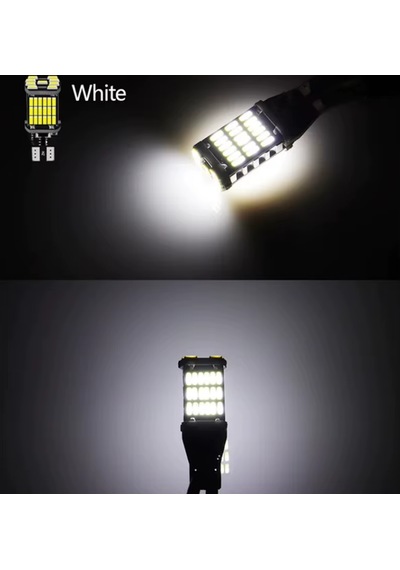 2 Adet Beyaz T15 Led 45 Ledli W16w Tip Dipsiz Ampul