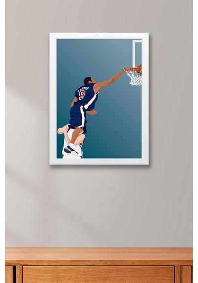 Vince Carter Smaç Çerçeveli Tablo - Basketbol Nba Posteri Tablo