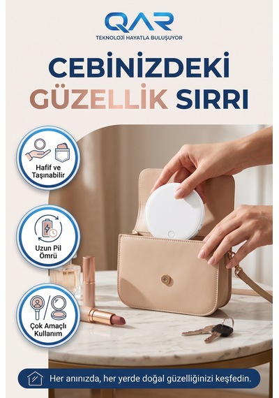 Aynalı Klipsli Led Telefon Selfie Işığı Video Çekim Canlı Yayın Ve Görüntülü Görüşme Aydınlatması