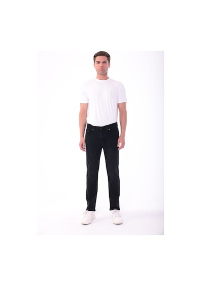 Blayn Jeans Erkek Tint Efekt Diz İzi Yapmayan Pamuklu Esnek Denim Jean Kot Pantolon Regular Kalıp siyah