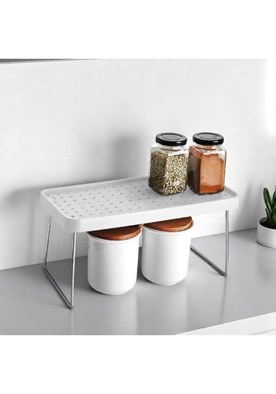 Dolap İçi Düzenleyici Katlanır Dekoratif Büyük Raf, Tabak, Bardak Rafı, Mutfak Düzenleme Rafı Beyaz 29cm 21,5cm 2cm Küçük Çok Renkli