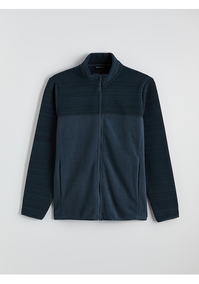 Lcwaıkıkı Basic Petrol Dik Yaka Polar Erkek Fermuarlı Sweatshirt