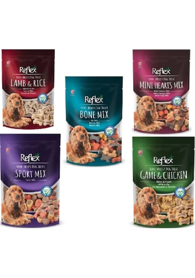 Reflex Semi Moist Dog Treat Karışık Köpek Ödülü 5 x 150 G