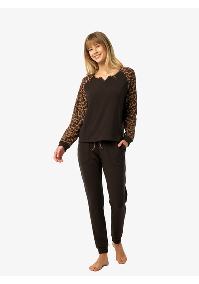 Blackspade Kadın Termal Pijama Takımı 52227 - Kahverengi
