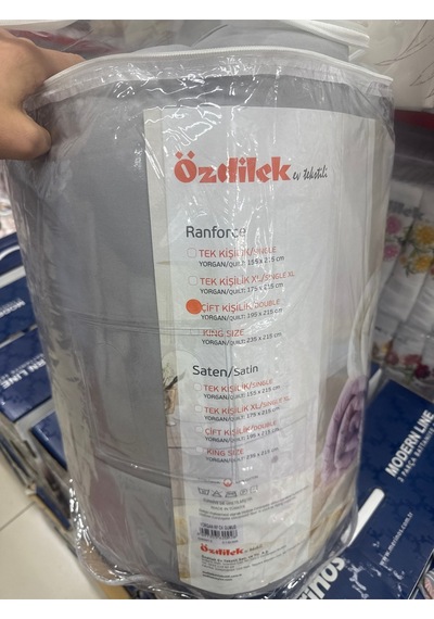 Özdilek Ranforce Çift Kişilik Yorgan Gümüş Renk Gümüş