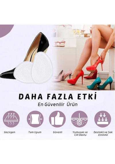 Stiletto İçi Kaydırmaz Yapışkanlı Jel Tabanlık